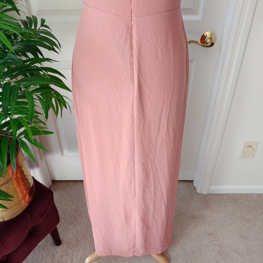 (SOLD) Express Ruffle Slit Maxi Dress Size 8 - Picture 6 of 7